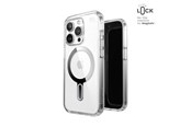 Mobil - Covers & Cases - Speck Presidio Perfect-Clear ClickLock & Magsafe - iPhone 15 Pro Case - Clear / Chrome Finish / Serene Silver - 150449-3199
