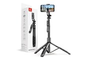 Mobil - Andet Tilbehør - CRONG SelfieGo Ultra – Aluminum Bluetooth Selfie Stick Tripod - Black - CRGSGU1BLK
