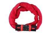 Cykeltilbehør - Dunlop - Bicycle Lock with Combination Chain - Red - 8711252075594RED