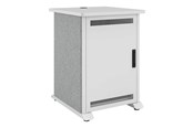Vægbeslag, AV-Beslag & AV-Møbler - Middle Atlantic Forum cart - designer white silver grey - TAA Compliant - Maks 136 kg - Maks størrelse - FMR-1227D8WS