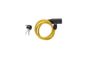 Cykeltilbehør - Dunlop - Keyed spiral bike lock - Yellow - E8711252082585_YELLOW