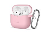Mobil - Covers & Cases - Tech-Protect  Silicone Hook Case for AirPods 4 - Pink - 5906302370054