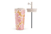 Køkkentilbehør - Burga Aloha - Travel Mug 500ml with Flap & Straw Set - 950270
