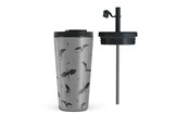 Køkkentilbehør - Burga Draco - Travel Mug 500ml with Flap & Straw Set - 974754