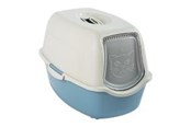 Katte - rotho Bailey Hooded litter box Blue, White - 4004506161