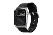 Smartwatch - Tilbehør - Nomad - Modern Band - 44mm/42mm | Silver Hardware | Black Leather - NM1A41SM00