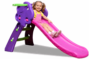 Udendørsleg - Elite Toys Kids Zone Rutsjebane purple med basketring 130cm - 6951146