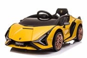 Løbecykler, Gåbiler & Scootere - LAMBORGHINI Lamborghini Sian, 12V med gummihjul og 4x12V motorer - 6950518