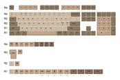 Tastatur - Ducky Boba - 132 Keycap Set - MDA Profile - PBT - Keycaps - Nordisk - Brun - DuckyBoba132