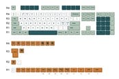Tastatur - Ducky Dino - 132 Keycap Set - MDA Profile - PBT - Keycaps - Nordisk - Grøn - DuckyDINO132