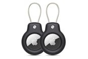 Mobil - Covers & Cases - Tech-Protect Rough Vein 2-pack Case for Apple AirTag - Black - 5906302360727
