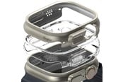 Smartwatch - Tilbehør - Ringke Slim 2-pack Case for Apple Watch Ultra 1/2 (49 mm) - Clear and Titanium - 8809881269023