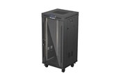 Rack skabe - Lanberg FF01 series V2 - rack - 600 x 600 flat pack with glass door LCD - 24U - FF01-6624-12BL