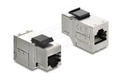 Netværkskabel - DeLOCK keystone module - silver black - Sort - 90835