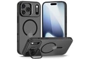 Mobil - Covers & Cases - Tech-Protect MagStand MagSafe Case for iPhone 17 Pro Max - Matte Black - 5906302330522