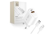 Mobil - Adaptere & Opladere - Tech-Protect  NCA20 PD 20W QC3.0 USB-A / USB-C + USB-C / Lightning Cable 100cm - White - 5906302330546