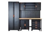 Værktøjskasser og lagersystemer - Boxer Steel/wooden workshop system with workbench - 32450