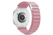 Smartwatch - Tilbehør - Tech-Protect Nylon Stripe Strap for Samsung Galaxy Watch 40 / 44 / 46 mm - Pink - 5906302331291