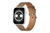 Smartwatch & Sportsur - Colmi C28 Smartwatch Brown Leather Strap - C28-silver/brown