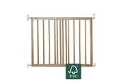 Baby Udstyr - BabyDan MultiDan sikkerhedsgitter i træ, 60.5–102 cm, Natur - 500316