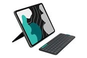 Tastatur - Logitech Flip Folio - keyboard and folio case full size - AZERTY - French - graphite Input Device - Tastatur & Folio sæt - Fransk - Grå - 920-013383
