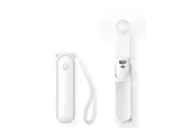 Powerbank - Jisulife Handheld Fan Life8 Mini Portable USB Fan with 2000mAh Power Bank and Flashlight - White Powerbank - Hvid - 2000 mAh - 6975061536659