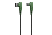 USB kabel - Hune Hiedra Braided 90° USB Cable Type A to Type C 1.2m - Forest Green - AT-ACC-CA-382