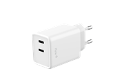 Mobil - Adaptere & Opladere - Hune Hurón D45W Dual USB-C 45W Wall Charger - Snow White - AT-ACC-WA-154