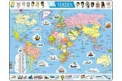 Puslespil - Larsen Puzzles Puzzle World Politics - 107 pieces Maxi (36.5x28.5 cm) Floor - K1