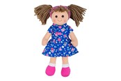 Dukke, bamse og udstyr - Bigjigs Fabric Doll Hollie - 28cm - BJD057