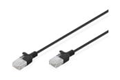 Netværkskabel - DIGITUS patch cable - black - Sort - DK-1618-010S-BL-10