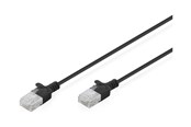 Netværkskabel - DIGITUS patch cable - black - Sort - DK-1618-020S-BL