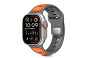 Smartwatch - Tilbehør - Tech-Protect IconBand Line Strap for Apple Watch 44 / 45 / 46 / 49 mm - Gray-Orange - 5906302333431