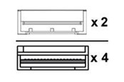 Netværkskabel - Lenovo 800GBase-CU direct attach splitter cable - 1.5 m - 1m - 4X97A81833