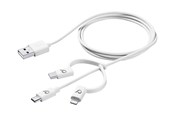 USB kabel - CELLULAR line USB DATA CABLE TRIPLE - USBDATA3IN1MFITYCW