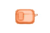 Mobil - Andet Tilbehør - AmazingThing Titan Pro Mag Case Clear for AirPods Pro 3 - Orange - APRO3TPOG