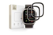 Mobil - Beskyttelsesglas - Tech-Protect 2-pack Tempered Glass for Apple Watch Ultra 49mm - Silver & Black - 5906302335633