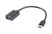 USB kabel - Lanberg - USB-C adapter - USB-C to USB - 15 cm - AD-OTG-UC-01