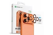 Mobil - Beskyttelsesglas - AmazingThing AR Sapphire Camera Lens Glass for iPhone 17 Pro / Pro Max - with Orange Frame - IP17SCAM3OGLA