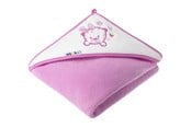 Baby Udstyr - Akuku Baby hooded towel 100 x 100 cm PINK/TIGER - A1253