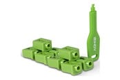 Netværkstilbehør - Lindy LAN port blocker with key - green - 47912
