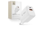 Mobil - Adaptere & Opladere - Tech-Protect NCA45W-GAN AC Charger 2-Ports USB-C / USB-A 45W - White - 5906302335985