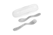 Baby Udstyr - Akuku Cutlery set in case grey - A0073