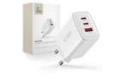 Mobil - Adaptere & Opladere - Tech-Protect NCA65W-GAN AC Charger 3-Ports 65W - White - 5906302336074