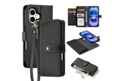 Mobil - Covers & Cases - Dux Ducis Lava Leather Case for iPhone 16 - Black - 6934913004906
