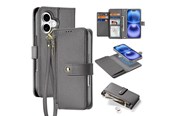 Mobil - Covers & Cases - Dux Ducis Lava Leather Case for iPhone 16 - Grey - 6934913004913