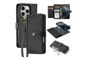 Mobil - Covers & Cases - Dux Ducis  Lava Leather Case for iPhone 16 Pro - Black - 6934913004968