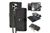 Mobil - Covers & Cases - Dux Ducis Lava Leather Case for iPhone 15 Pro Max - Black - 6971824163186