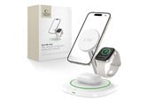 Mobil - Adaptere & Opladere - Tech-Protect QI15W-A46 3in1 Magnetic MagSafe Inductive Charger - White - 5906302361007