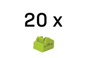 Netværkstilbehør - Lindy RJ45 Port Blocker Green (20-Pack) - 47895